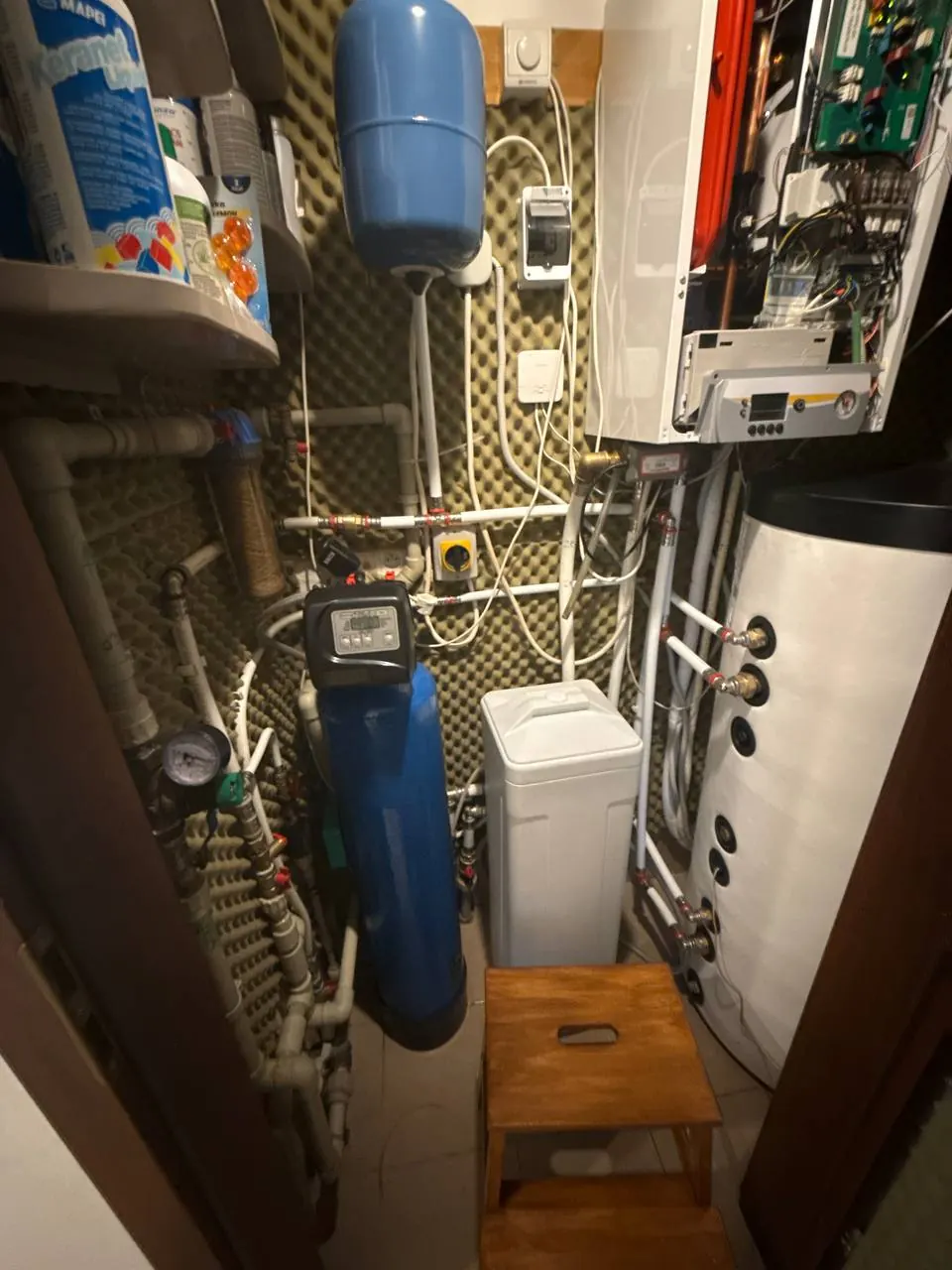 Kotłownia z zasobnikiem i filtrami wody — DobryHydraulik Kraków